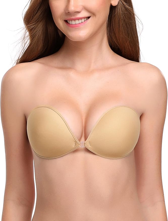 Gift For My Customer Adhesive Bra Reusable Strapless Self Silicone Push-up Invisible Sticky Bras for Backless Dress